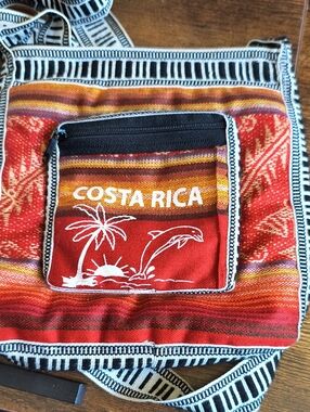 Costa Rica Red Woven Crossbody Bag